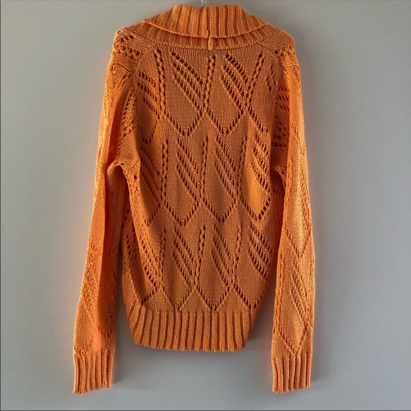Unique Knit Cardigan // Pastel Orange - Picture 2 of 3